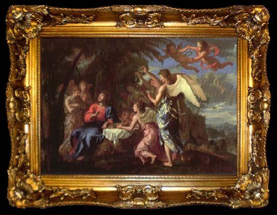 framed  Joseph Stella Christ Served by the Angels, ta009-2